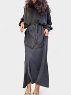 Joe | Tie-Drawstring Shirt & Skirt Set