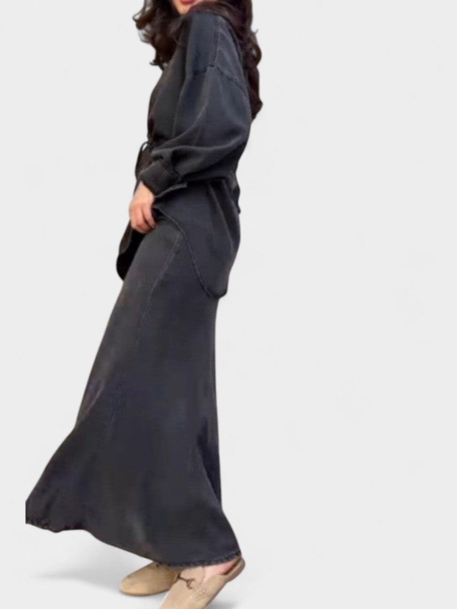 Joe | Tie-Drawstring Shirt & Skirt Set