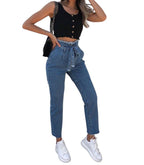 Juliette™ | High-waisted paperbag jeans – chic comfort for everyday