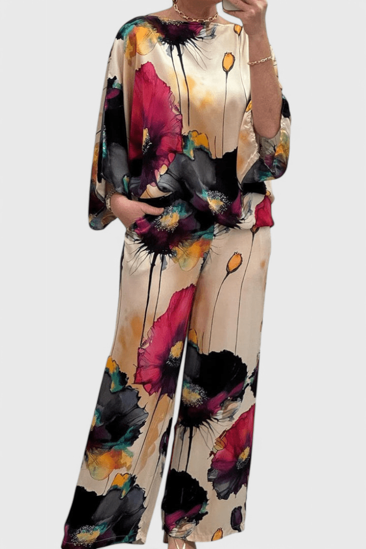 Karoline | Floral Two-Piece Set with Relaxed Fit