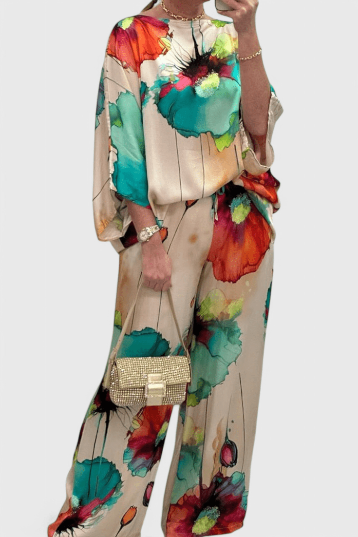 Karoline | Floral Two-Piece Set with Relaxed Fit