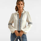 KINSLEY | LUXURIOUS V-NECK BLOUSE