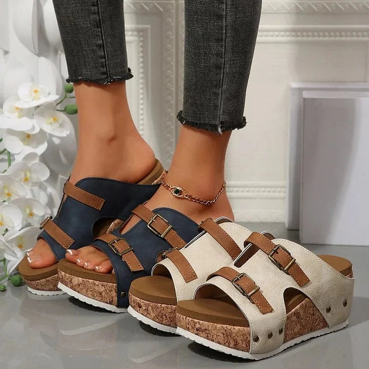 LARA | ORTHOPEDIC WEDGE-HEELED SANDALS
