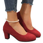 Laure | Elegant Suede Block Heels