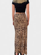 Lila | Leopard Print Maxi Skirt