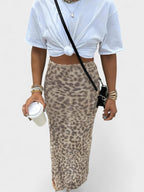 Lila | Leopard Print Maxi Skirt