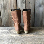 Lulia | Leather Ankle Boots with Side Zipper