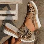 MADDISON | LIGHTWEIGHT LEOPARD PRINT SANDALS.