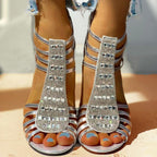 MADELINE | RHINESTONE OPEN-HEELED SANDALS