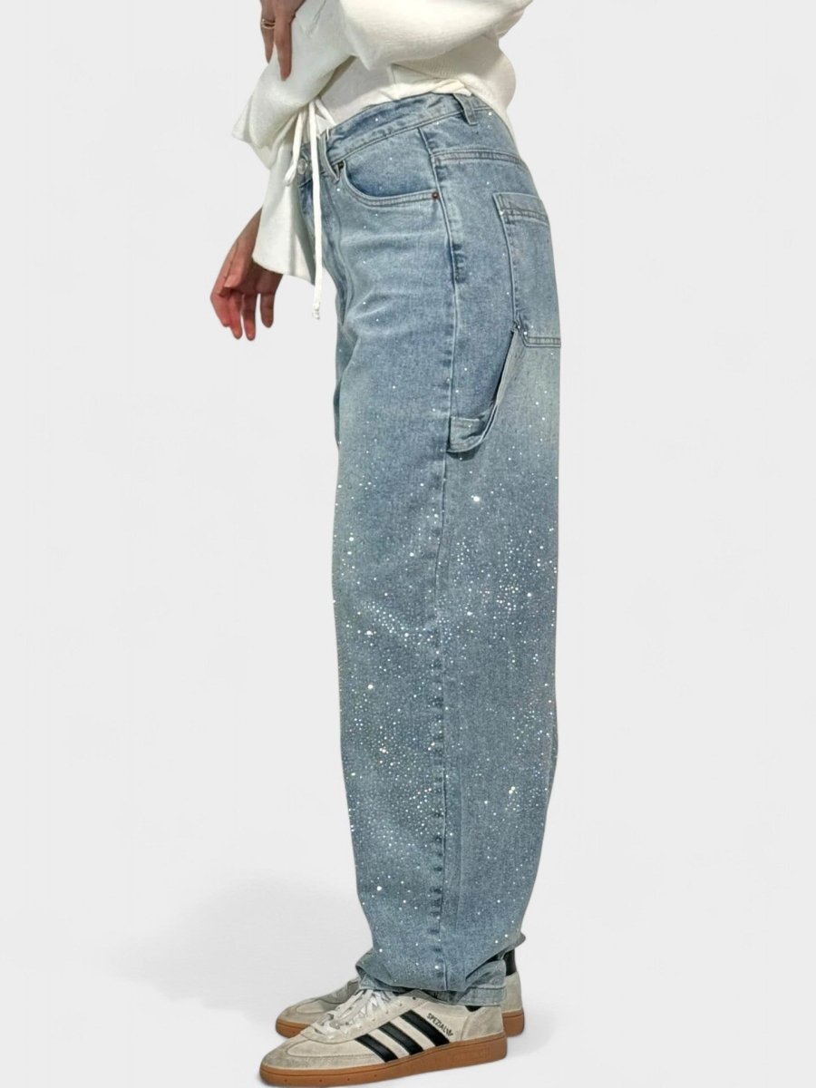 Mary | Diamond-Embellished Balloon Jeans