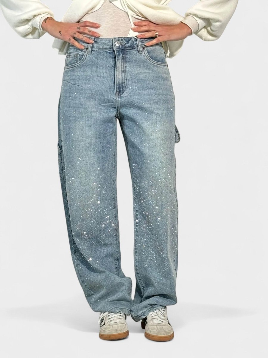 Mary | Diamond-Embellished Balloon Jeans