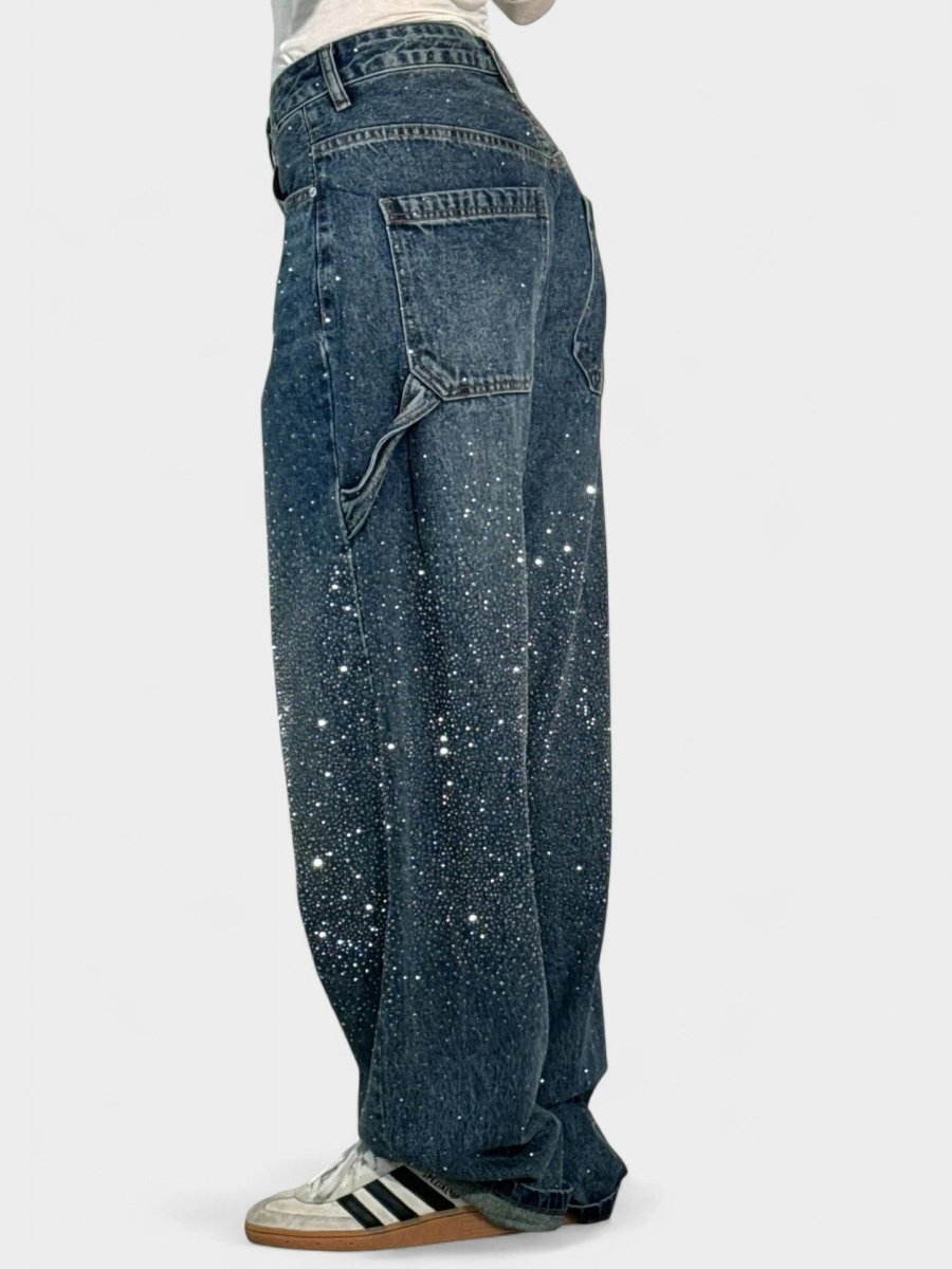 Mary | Diamond-Embellished Balloon Jeans
