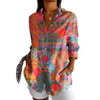 MERYL | VIBRANT BOHO CHIC PRINTED BLOUSE
