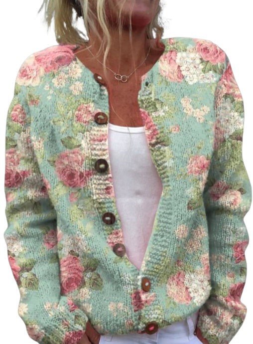 Minda | Floral Button Front Cardigan