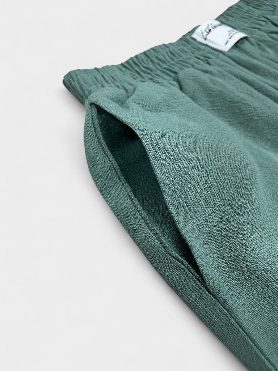 Noa | Linen Wide-Leg Two-Piece Set