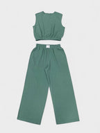 Noa | Linen Wide-Leg Two-Piece Set