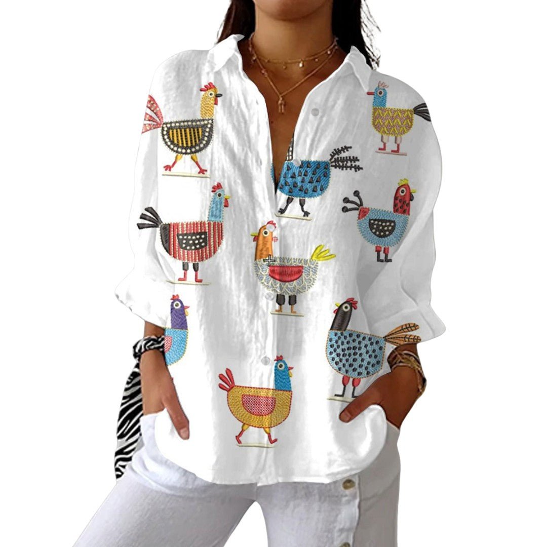 Noelle | Fun Chicken Blouse