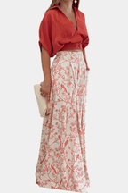 Olivia | V-Neck Top & Wide-Leg Trousers Set