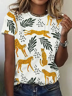 PAUI | CASUAL ANIMAL PRINT BLOUSE