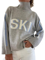 Retro Style Cashmere Ski Sweater