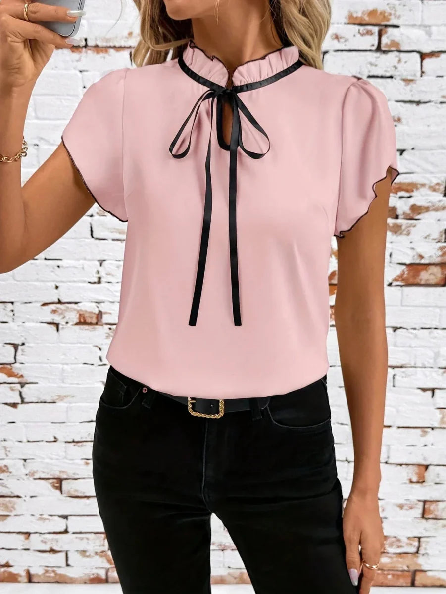 ROSEMARY | ELEGANT FLUTTER SLEEVES BLOUSE