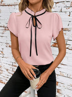 ROSEMARY | ELEGANT FLUTTER SLEEVES BLOUSE