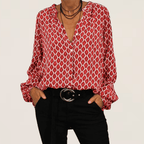 Serelina | Geometric V-Neck Blouse