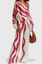 Sybella | Off-Shoulder 2 Piece Set with Wide-Leg Pants