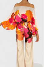 Sybella | Off-Shoulder 2 Piece Set with Wide-Leg Pants