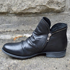 Victoria™ – Leather Boots with Practical Zipper