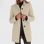 Vilma | Elegant High Collar Coat