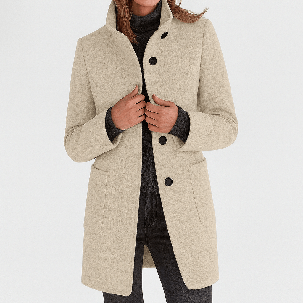 Vilma | Elegant High Collar Coat