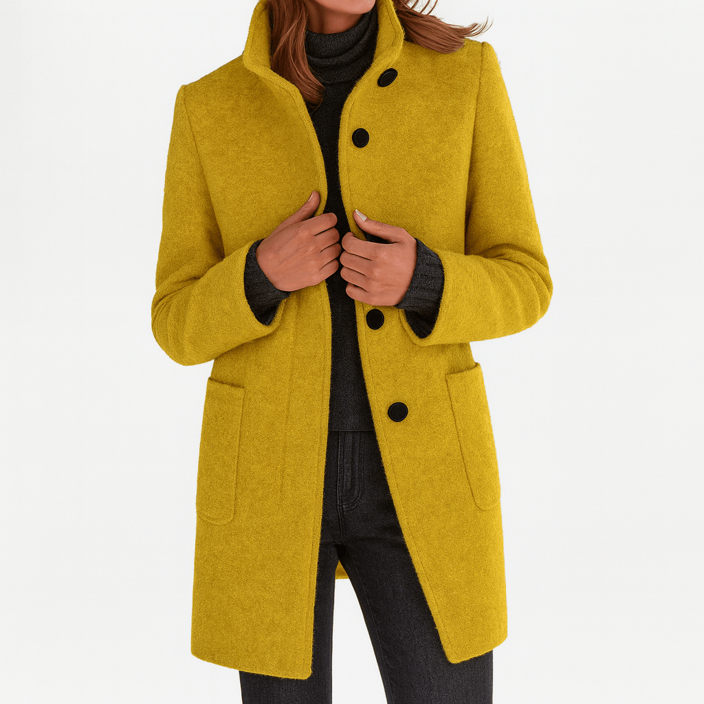 Vilma | Elegant High Collar Coat