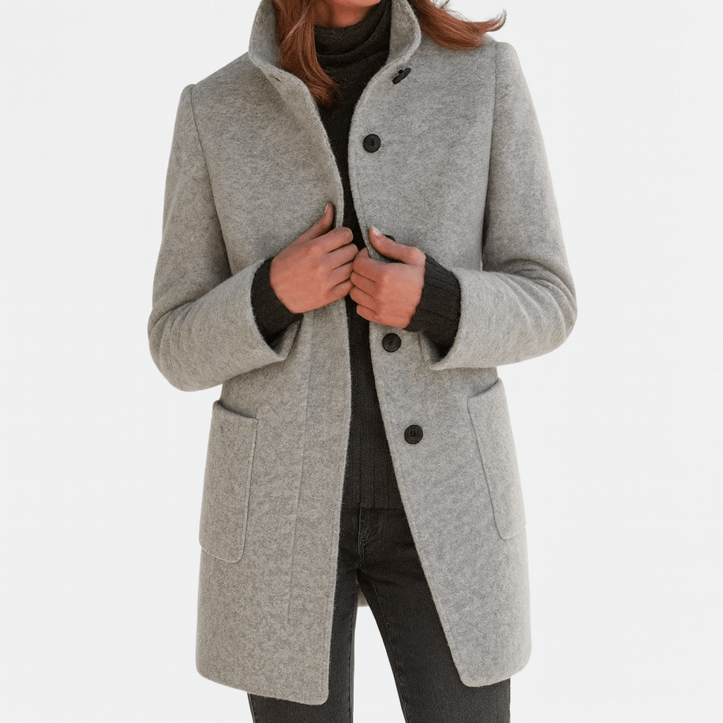 Vilma | Elegant High Collar Coat