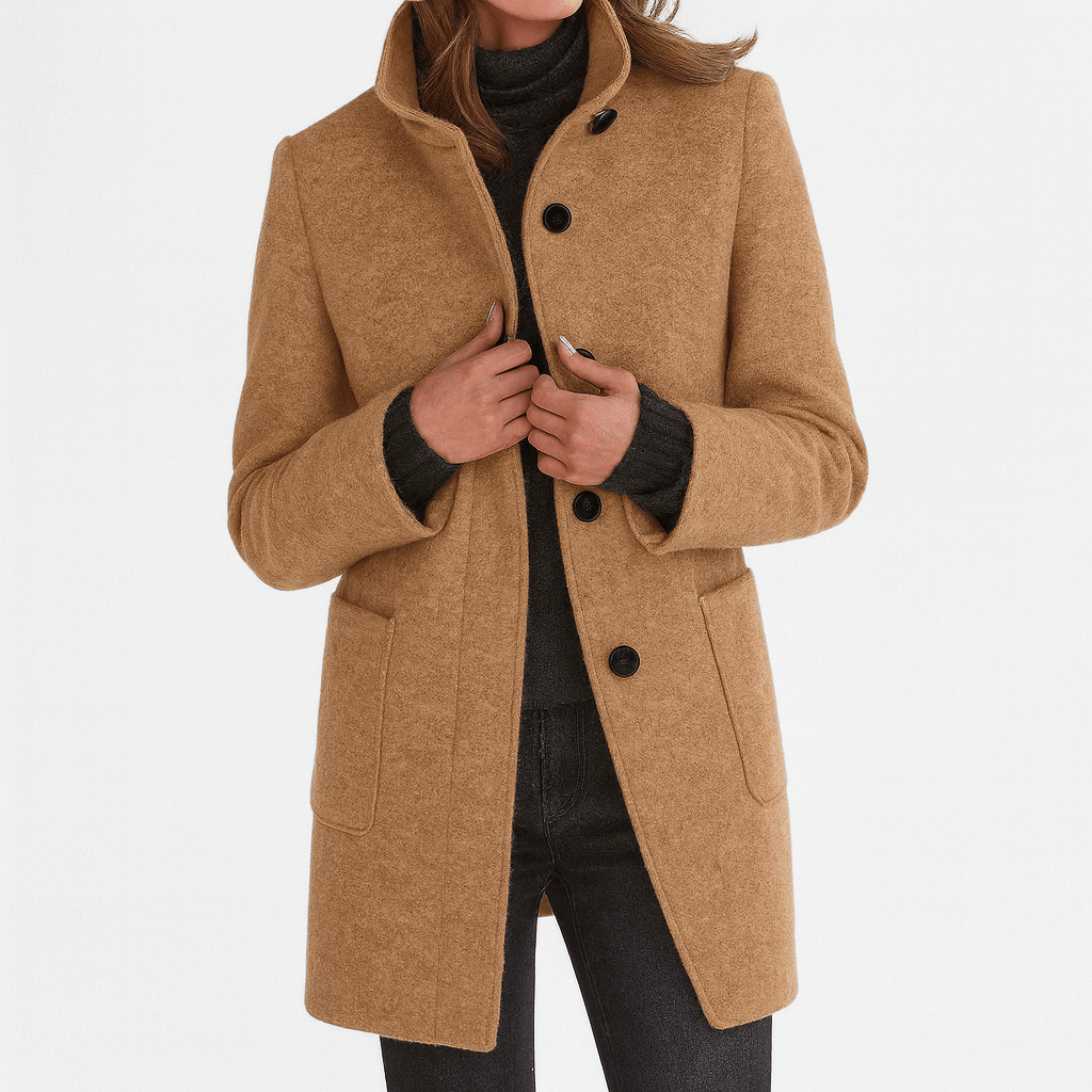 Vilma | Elegant High Collar Coat