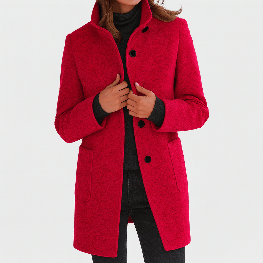 Vilma | Elegant High Collar Coat
