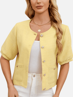 Vivienne | Cropped Tweed Blazer Jacket