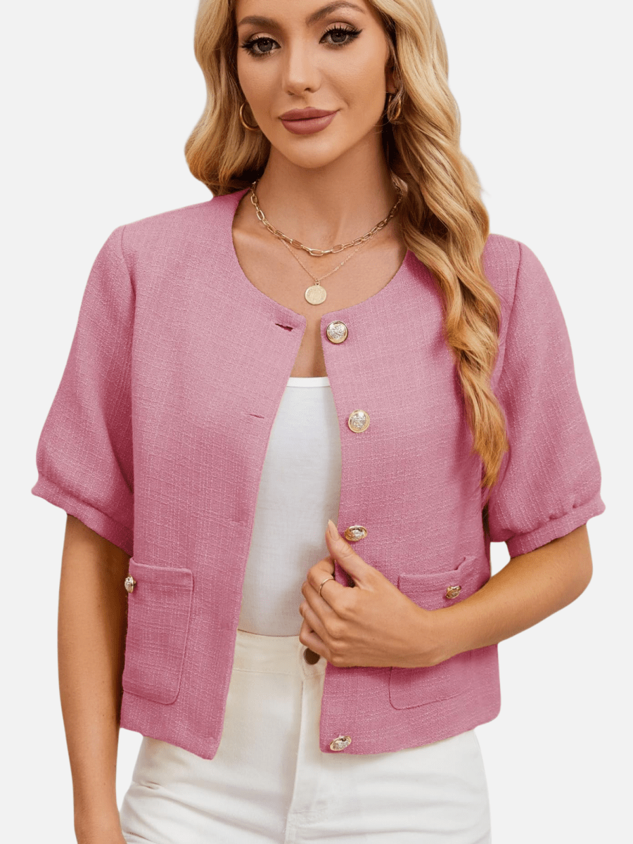 Vivienne | Cropped Tweed Blazer Jacket