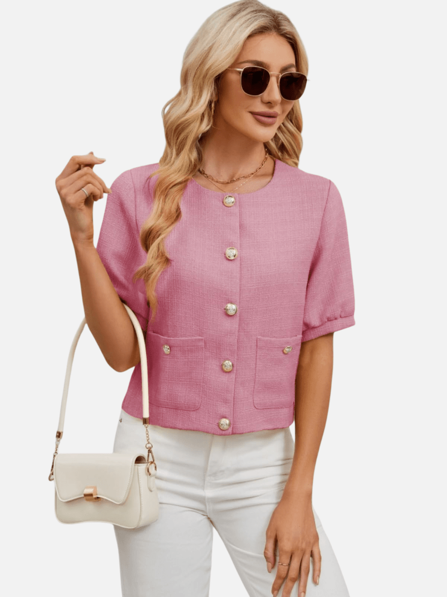 Vivienne | Cropped Tweed Blazer Jacket