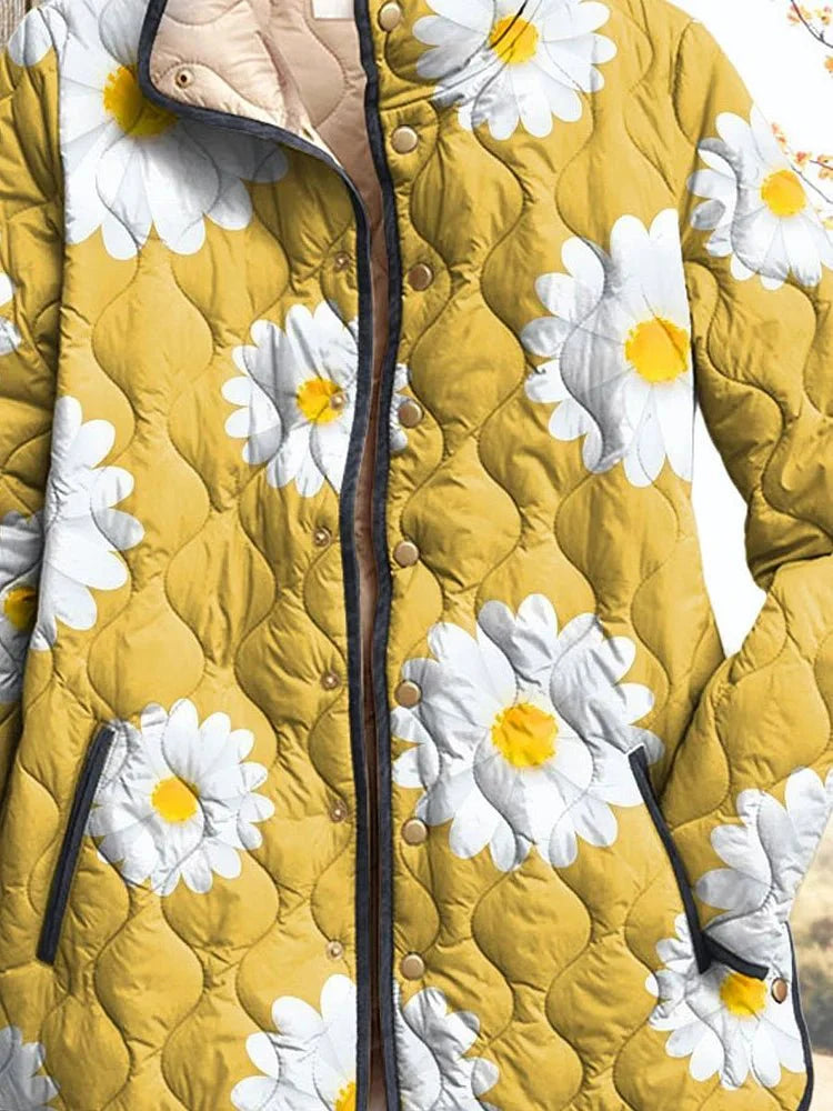 Women's Jacket with Charming Daisy Pattern